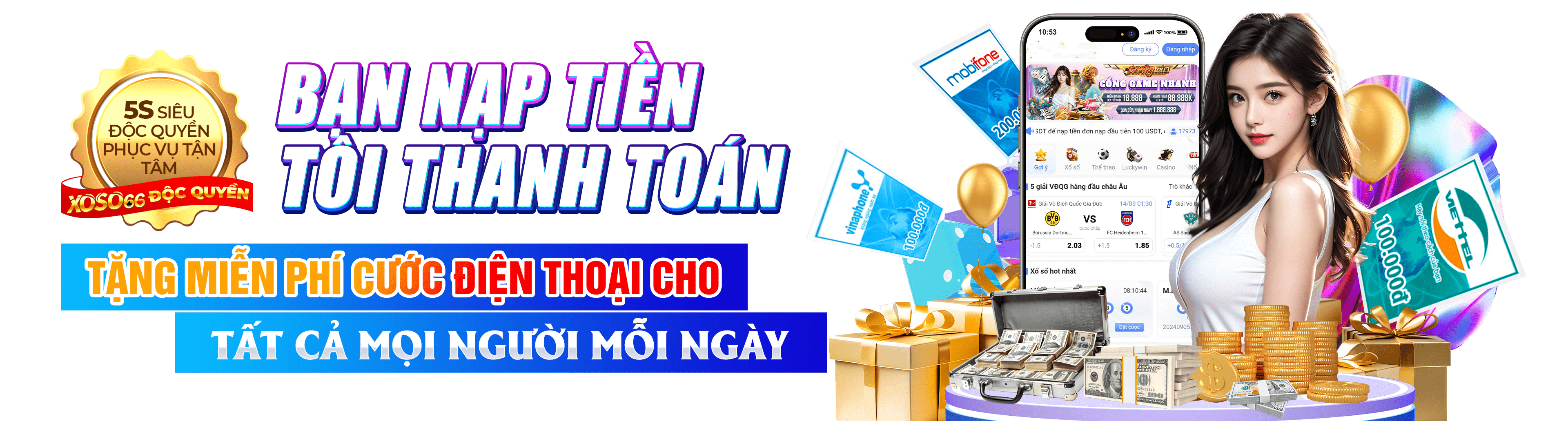 Hình ảnh quảng cáo của 98wn hiển thị nền tảng và các lợi ích